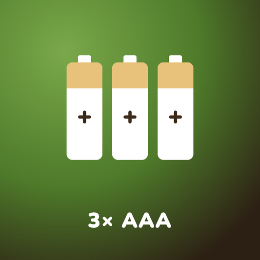 3× AAA batteries